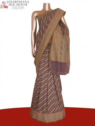 Handloom Banarasi Kora Cotton Saree